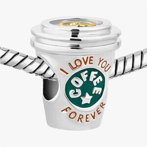 I Love You Coffee 925S Charm Compatible with Pandora Bracelet